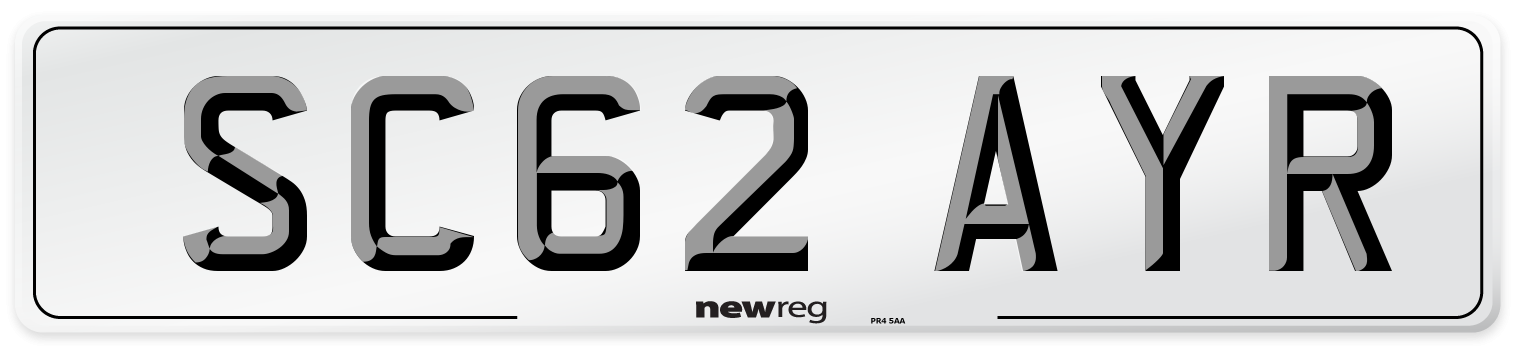 SC62 AYR Number Plate from New Reg